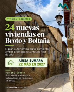 24 nuevas viviendas públicas llegarán a Broto y Boltaña antes de acabar 2026