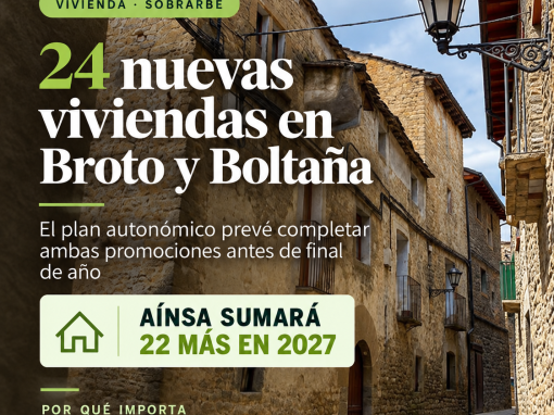 24 nuevas viviendas públicas llegarán a Broto y Boltaña antes de acabar 2026