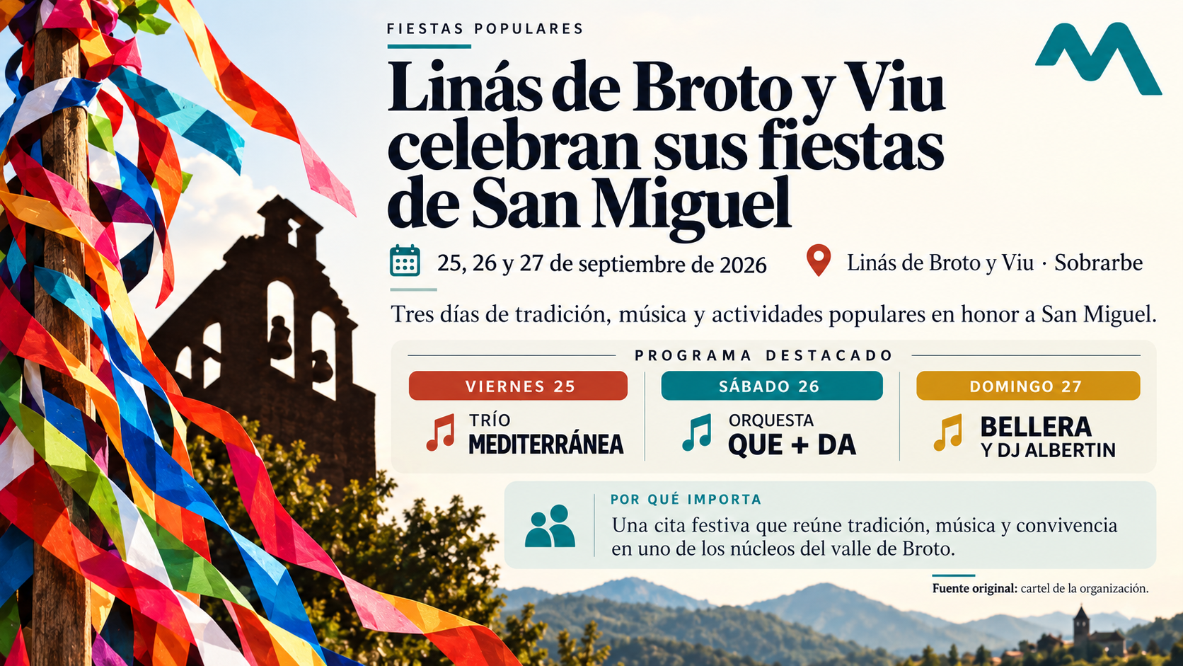 Pirineos Pirineo Linás de Broto y Viu celebran sus fiestas de San Miguel del 25 al 27 de septiembre 1 Linás de Broto y Viu celebran sus fiestas de San Miguel del 25 al 27 de septiembre