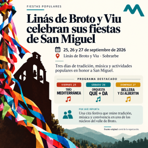 Linás de Broto y Viu celebran sus fiestas de San Miguel del 25 al 27 de septiembre
