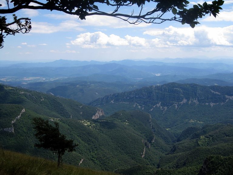 Pirineos Pirineo Espacio Natural Protegido de l’Alta Garrotxa 5 Montañas de la Alta Garrotxa vistas desde la Coma Negra, junto a la frontera francesa