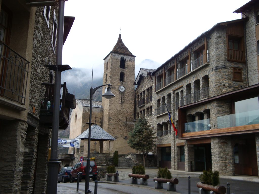 Casco antiguo de Ordino, cerca del punto de servicios de Prat de Vilella