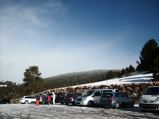 Vista del área de Rasos de Peguera con nieve, en diciembre de 2013.