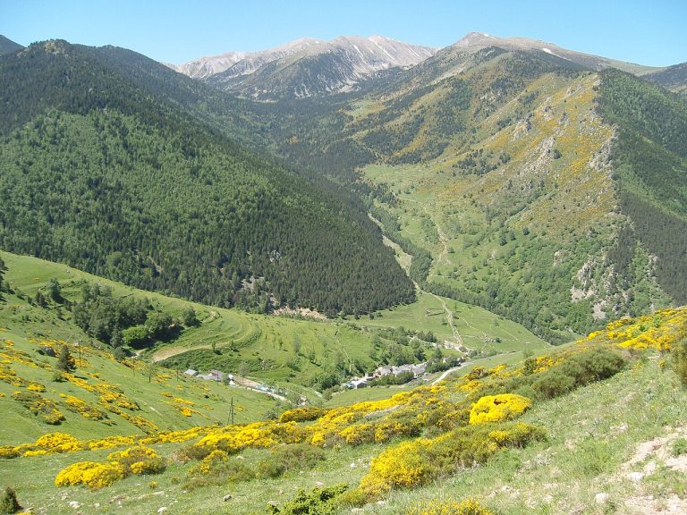 Pirineos Pirineo Réserve naturelle nationale de Mantet 5 Vista de Mantet y el valle de l’Alemany desde el collado de Mantet, dentro del entorno de la reserva natural francesa